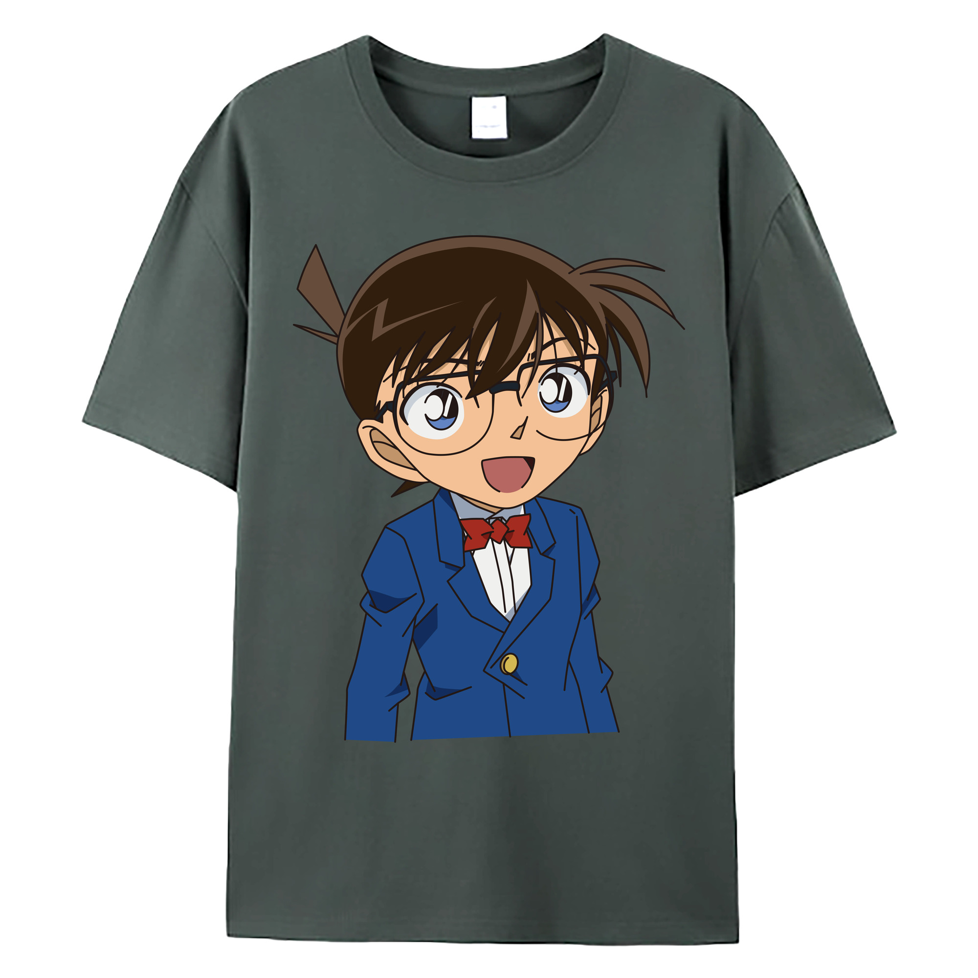 （画像用） 名探偵コナン 江戸川 コナン Detective Conan Conan Edogawa 綿100％ メンズ半袖Tシャツ｜肌触りやわらか＆通気性